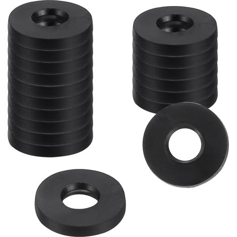 18Pcs Rondelle Caoutchouc 9mm OD x 4mm ID x 1.2mm Épaisseur Rondelle Plate pour Boulons, Entretoises, Pommeau de Douche, Plomberie, Raccord de Tuyau (1/5)