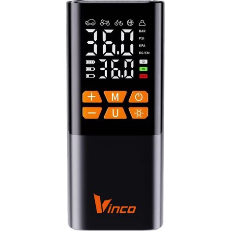 Compressore Portatile 20L/min Multifunzione Vinco 60625 Ricaricabile