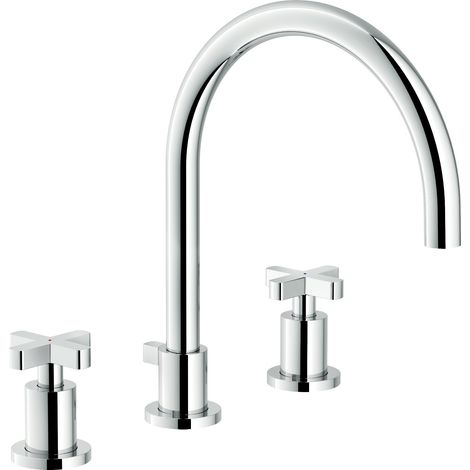 Nobili Lira series LR116211/5CR Mélangeur lavabo avec long bec  Chromé - Laiton