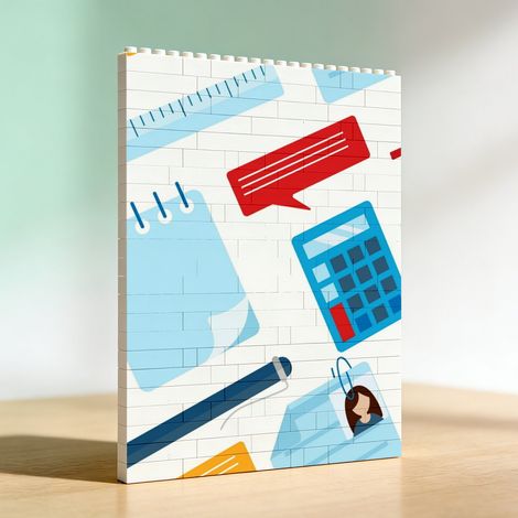 Cadre cadeau de couple en blocs de construction, cadeau pour anniversaire et Saint-Valentin (1/5)