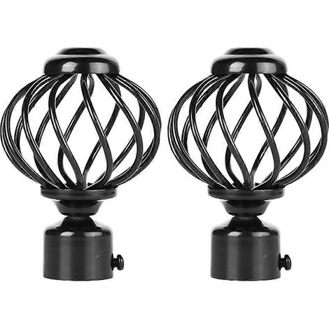 Lot de 2 embouts de tringle à rideaux en fer, pour la décoration de rideaux (1/5)