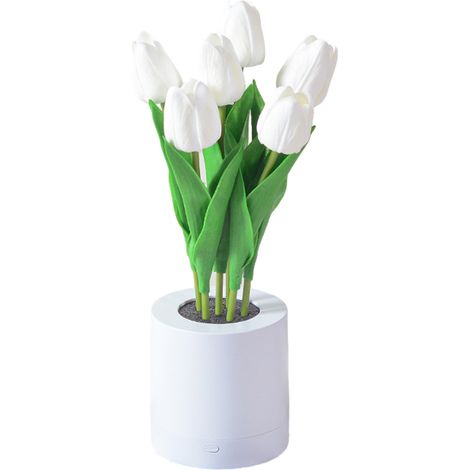 Lampe De Nuit Tulipe LED Rechargeable - Luminaire Décoratif Pour Chambre À Coucher - Lot De 1 (1/5)