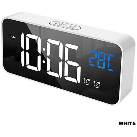 Digitaluhr, Ladefunktion, Musikwecker, elektronische Uhr, Schreibtischuhr, digitaler Timer, Schlafzimmerdekoration (1/5)