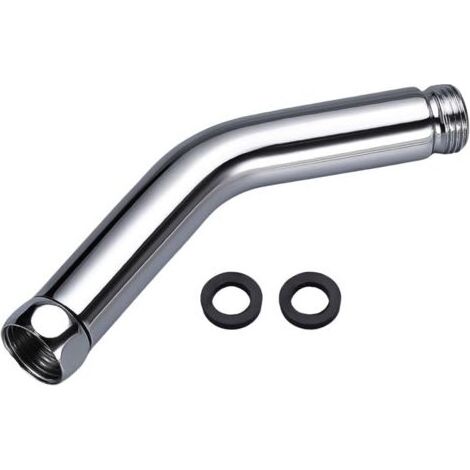 Raccord Coudé pour Pommeau de Douche G1/2", Rallonge de Bras de Douche, Accessoire Universel Robuste G1/2", Femelle et Mâle, 135 Degrés, 15.2 Cm (1/5)
