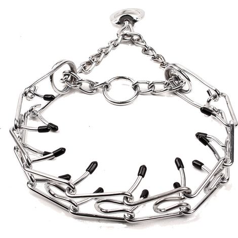 Stachelhalsband aus Edelstahl für Hunde, verstellbar, mit Würge- und Klemmsystem, für kleine, mittlere und große Hunde, 4,0 mm x 60 cm / 0,16 x 23,6 Zoll (1/5)
