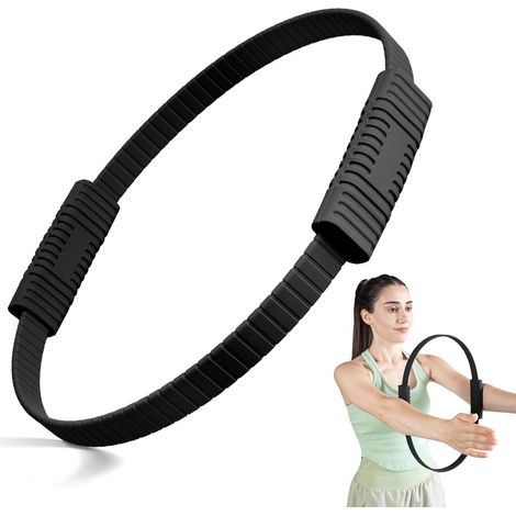 Anneau de Pilates - Anneau magique de 34 cm pour femmes - Appareil de résistance flexible pour renforcer les jambes, les bras et le tronc (1/5)