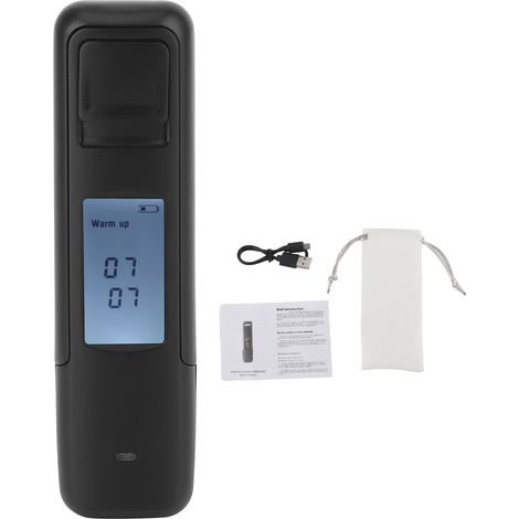 Alcootest Portable - Éthylomètre à Affichage LCD - Détecteur d'Alcool pour Conduite - Testeur Souffle (CSY-006Noir) (1/5)