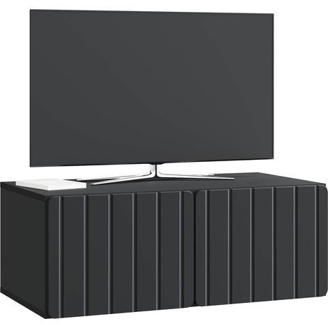 Maison Exclusive - Meuble TV mural Noir 78,5 x 41 x 30 cm Bois d'ingénierie