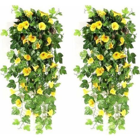 Gloria Mattutine künstliche Hängeblumen für den Außenbereich, künstliche Hängeblumen für den Innenbereich, künstliche Pflanzen für Hochzeitsdekorationen, Garten, Wand, Balkon, GU.B/bon (1/4)