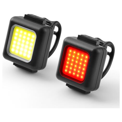 Kit di illuminazione per bicicletta: luce anteriore USB ultra luminosa + indicatori di direzione posteriori, adatti per bici da strada e mountain bike, accessori per il ciclismo all'aperto.—2-2:FORTEL