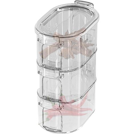 Organisateur d'Épices,Ustensiles de Cuisine Transparents Étanches Réutilisables,Pot à Sel avec Couvercle - pour Voyage Pique-nique Table Pâtisserie Condiment Repas Cuisine Extérieur Camping (1/5)