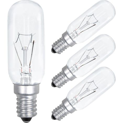 E14 40W Cooker Hood Bulb 230V 320lm T25 Extractor Fan Bulb SES Appliance Lamp Warm White 2700K Dimmable - Pack of 4 [Energy Class F] (1/5)