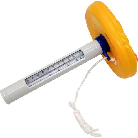 Bardusch - Thermomètre de Piscine Flottant Multifonctionnel - Thermomètre à Eau de Style de Dessin Animé pour Spa Jaune (1/4)