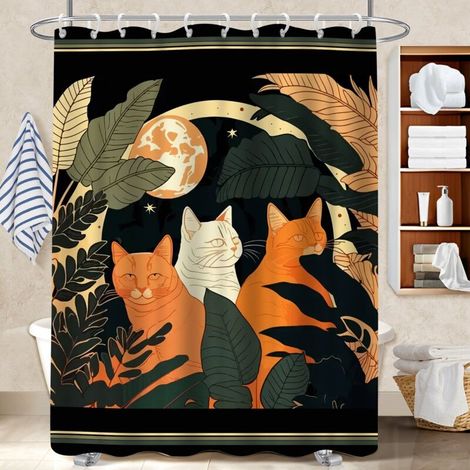 Rideau polyester pour douche 180x180 original voile de douche pour un printemps fleuri dans la salle de bain (1/5)