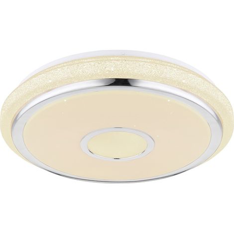 Plafonnier semi-encastré à LED intégré, LED blanche, intensité variable 2 700-6 500 K, télécommande et minuterie
