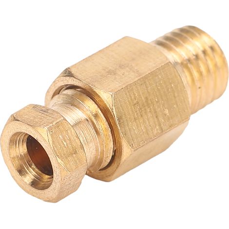 Raccord de tuyauterie en laiton, alésage droit, connexion filetée, mamelon, fixation industrielle PD408 (1/5)