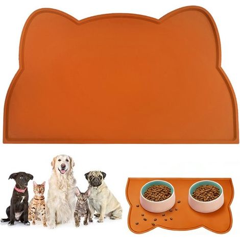 Mantel individual de silicona para mascotas,4424 cm,Impermeable,Resistente a las manchas,Alfombrilla de silicona universal para comederos (1/5)