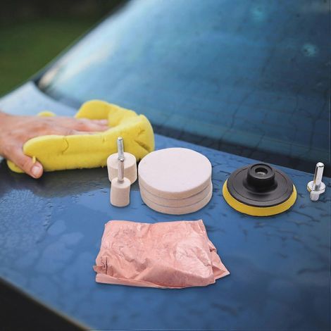 Kit de polissage pour verre en oxyde de cérium (8 pièces, 120 g) pour éliminer les rayures profondes sur les pare-brise et les vitres.
