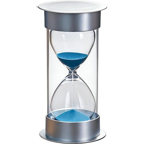 Clessidra · Design resistente alle cadute, ideale per bambini · Timer per l'apprendimento, la cucina o i ristoranti · Regalo creativo e decorazione per la casa · 15 minuti · Blu (1/5)