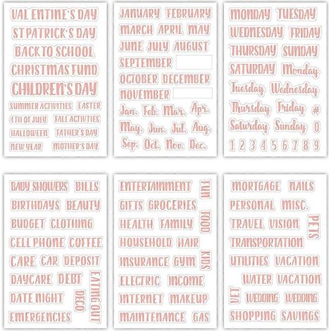 117 étiquettes multifonctionnelles pour budget, étiquettes de tri pour enveloppes de billets et étiquettes portables-Rose Gold