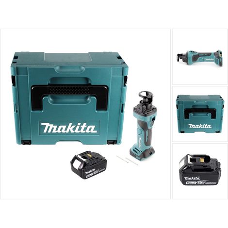 Makita DCO 180 G1J Fresa rotante a batteria 18 V 30.000 giri/min + 1x batteria ricaricabile 6,0 Ah + Makpac - senza caricabatterie