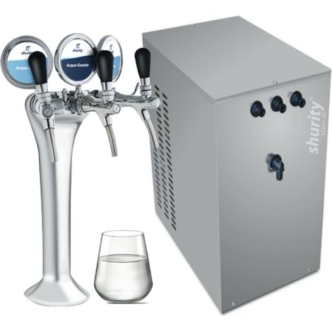 Refrigeratore acqua con Filtrazione 30Lt/h. Sottobanco Shurity Idaho - 3 vie, Liscia, Gassata e Fredda (1/4)