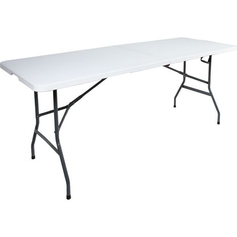 MaxxGarden Tavolo da giardino 180x70x74 cm - Tavolo Pieghevole - Tavolo da Esterno - Bianco