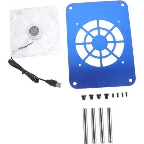 set di supporto di raffreddamento per router con ventola USB, dissipatore da scrivania compatibile con casa e ufficio per prevenire il surriscaldamento del dispositivo (1/5)