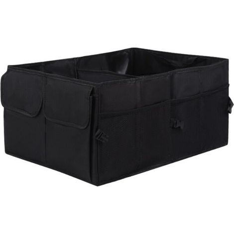 Organiseur Voiture - 56 x 39 x 26 cm - Capacité 15 kg - Tissu Oxford 600D - Compartiments Multiples - Pliable - Noir (1/5)