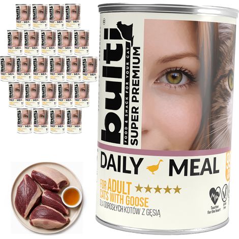 BULTI Repas Quotidien Aliment humide pour chat adulte Oie 24 x 400 g Complet (1/2)