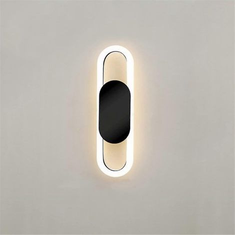 Applique murale LED en acrylique transparent, lampe de chevet moderne pour salon ou bureau, couleur Nero, lumière chaude (1/5)