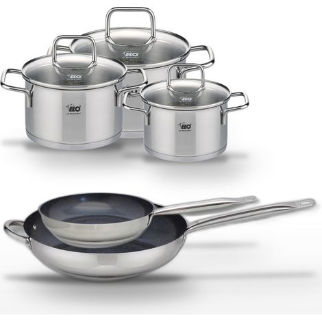 Lot 2 Poêles céramiques 24/32cm et 3 Faitouts Elo Profi Therm Platinum (1/5)