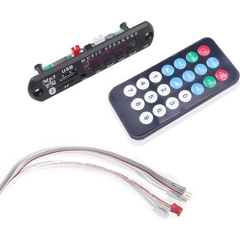 Carte de décodage MP3 avec Bluetooth 5.0, radio FM, USB et entrée auxiliaire 3,5 mm. (1/5)