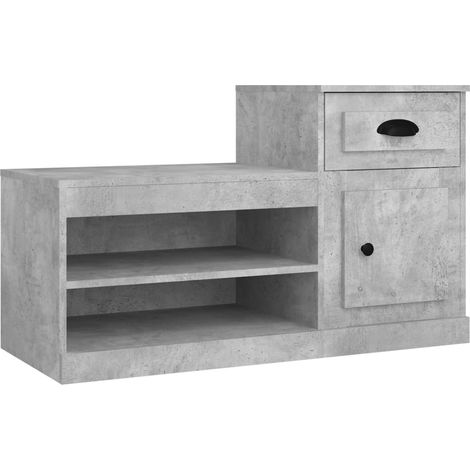 Maison Exclusive - Scarpiera Grigio Cemento 100x42x60 cm in Legno Multistrato