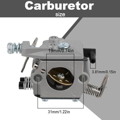 Carburateur MS250 pour Stihl MS210 MS210C MS230 MS 250 MS 210 MS 230 MS230C 021 023 025 Carburateur de tronçonneuse Remplacez 1123 120 0605 WT-286 WT-215 avec 1123 160 1650 Filtre à air (1/5)