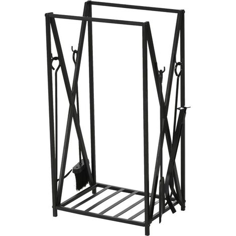 PORTALEGNA DA INTERNO ED ESTERNO IN ACCIAIO CON PALETTA SCOPINO PINZA 46X30X76CM (1/5)