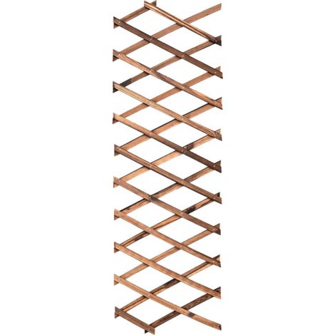 Treillis extensible en bois à suspendre pour plantes grimpantes - Décoration murale pour terrasse et jardin Lefou (1/5)