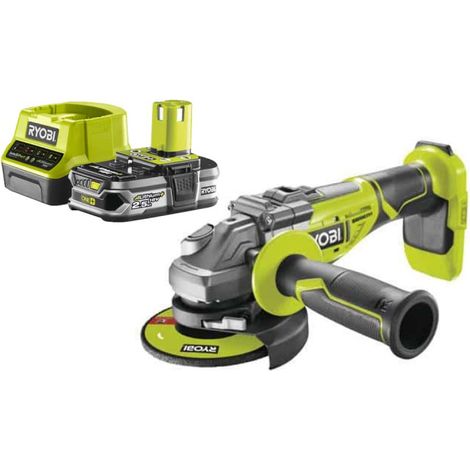 Confezione RYOBI OnePlus R18AG7-0 - 1 batteria 2.5Ah - 1 caricatore rapido RC18120-125