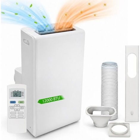 Climatiseur mobile - GÉNÉRIQUE - 12 000 Btu - Wi‑Fi connecté - 3,52 kW (froid/chauffage) - 35 m²