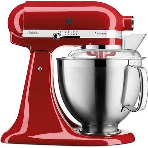 KitchenAid Artisan 5KSM185PS Robot da cucina Impastatrice 300 W 4,8 L Rosso (1/4)