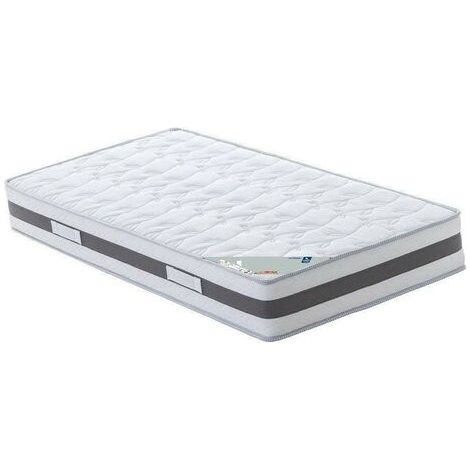 Matelas contact Mémoire de Forme 60 Kg/m3 + Alése 70x190 x 23 cm Trés Ferme + Oreiller Visco - 7 Zones de Confort - rembourrage 100 % polesther - âme 100 % polyuréthane poli lattex HR Derniére Générat (1/5)