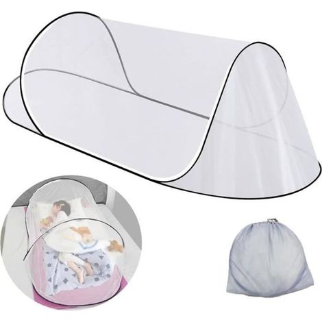 Moustiquaire simple pliable, pas besoin d'installer, anti-moustiques, adaptée aux voyages, au camping, aux dortoirs (1/5)