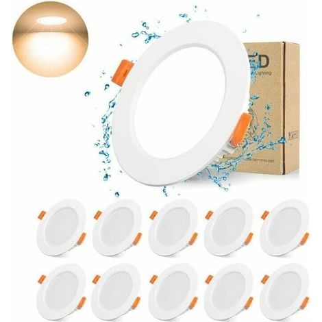Spot Encastrable - 6 W - Blanc Neutre 4000 K - Diamètre d'ouverture 90-100 mm - Pour Cuisine Salon Couloir - 10 Pièces (1/5)