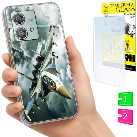 Coque pour Motorola Edge 40 Neo avec protection photo, coque arrière et verre trempé 9H (1/5)