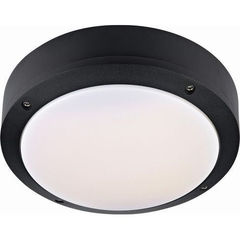 Markslojd LUNA - Plafonnier LED Extérieur Cloison Noire IP44