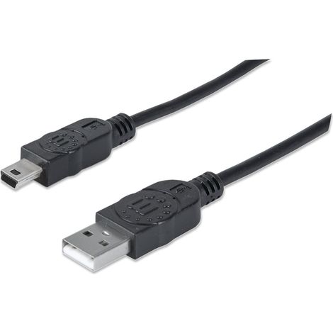 MANHATTAN Cavo connessione A/Mini USB 5 pin doppia schermatura (1/5)