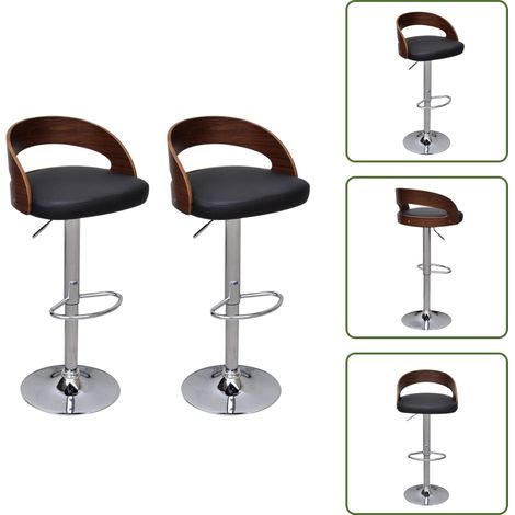 Taburete ergonómico - vidaXL Taburetes de cocina 2 unidades madera curvada blanco - Taburete de barra