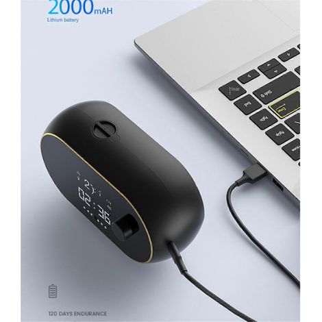 Distributeur de savon automatique mural rechargeable LED noir-- (1/5)