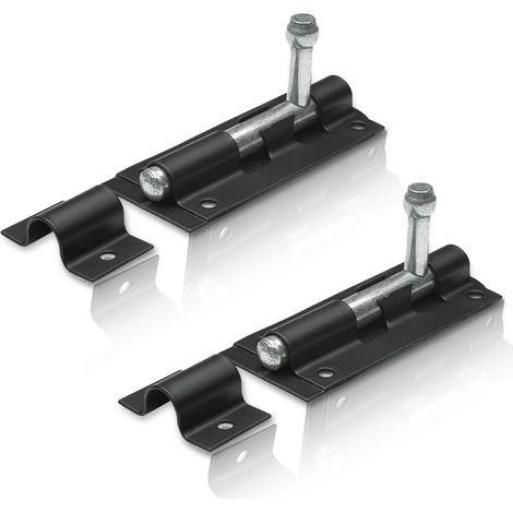 [NEUWERTIG]  INHHUB 2er-Pack 100 mm schwarzer Riegel, Türschloss mit Riegel für den Innen- und Außenbereich als Schloss für Schuppentüren, Garagen oder Tore – INHHUB