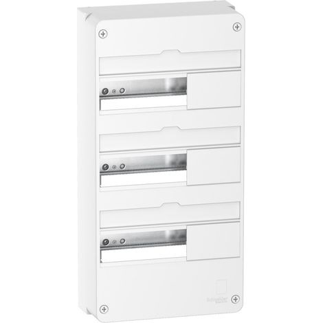 Schneider Electric – Coffret électrique nu 39 modules 3 rangées – Montage saillie – Indice IP 30 – Pour intérieur – R9H13403